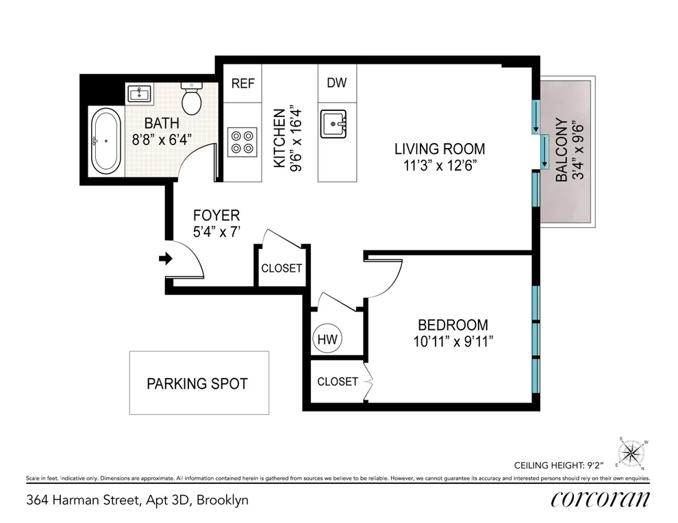 Unit for sale at 364 HARMAN Street, Brooklyn, NY 11237