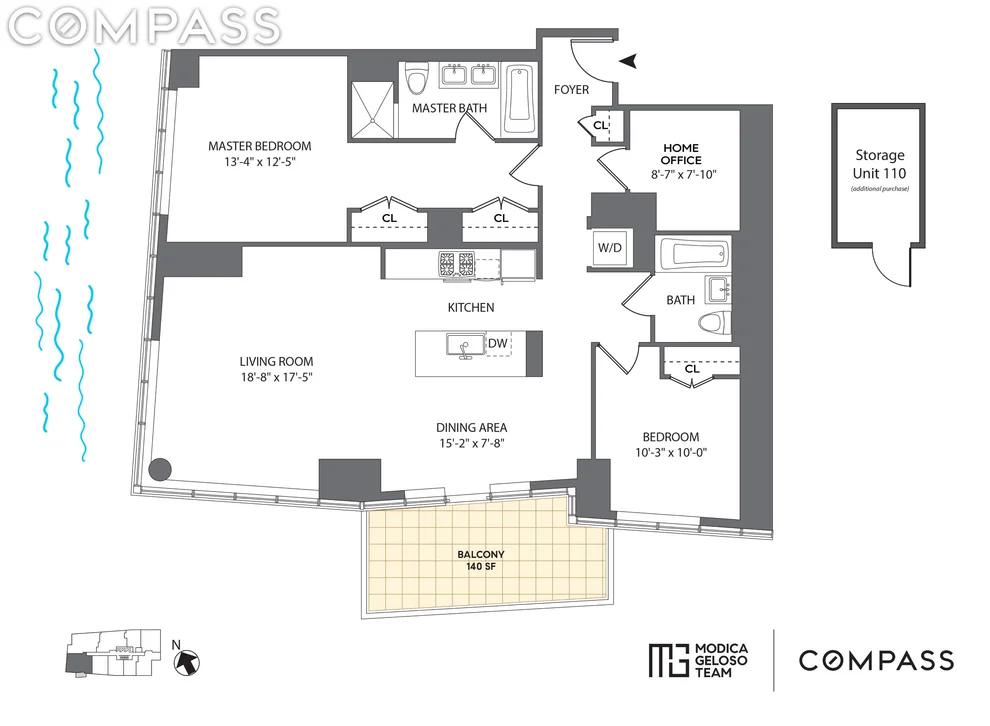Unit for sale at 2 Northside Piers, Brooklyn, NY 11211