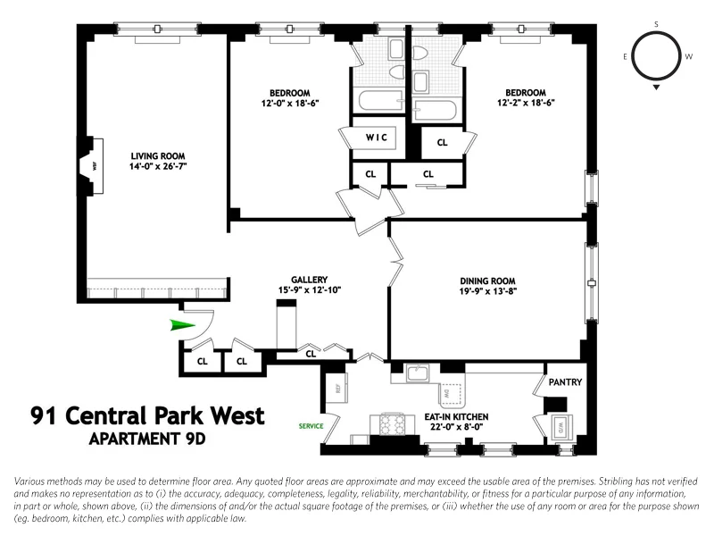 Unit for sale at 91 CENTRAL Park W, Manhattan, NY 10023