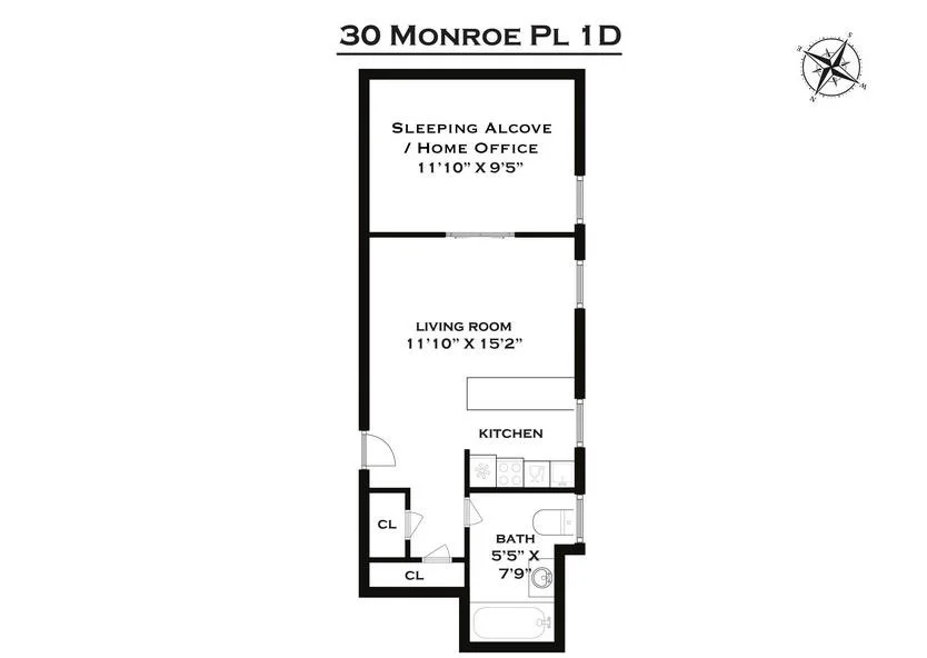 Unit for sale at 30 Monroe Place, Brooklyn, NY 11201