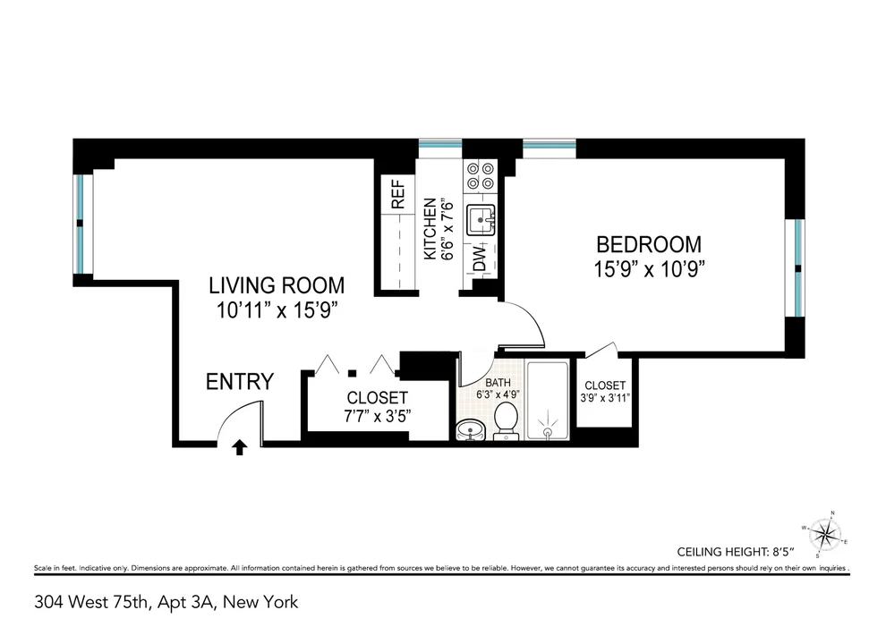 Unit for sale at 304 W 75th Street, Manhattan, NY 10023