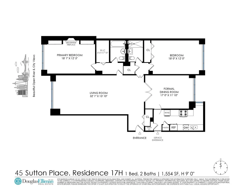 Unit for sale at 45 SUTTON Place S, Manhattan, NY 10022