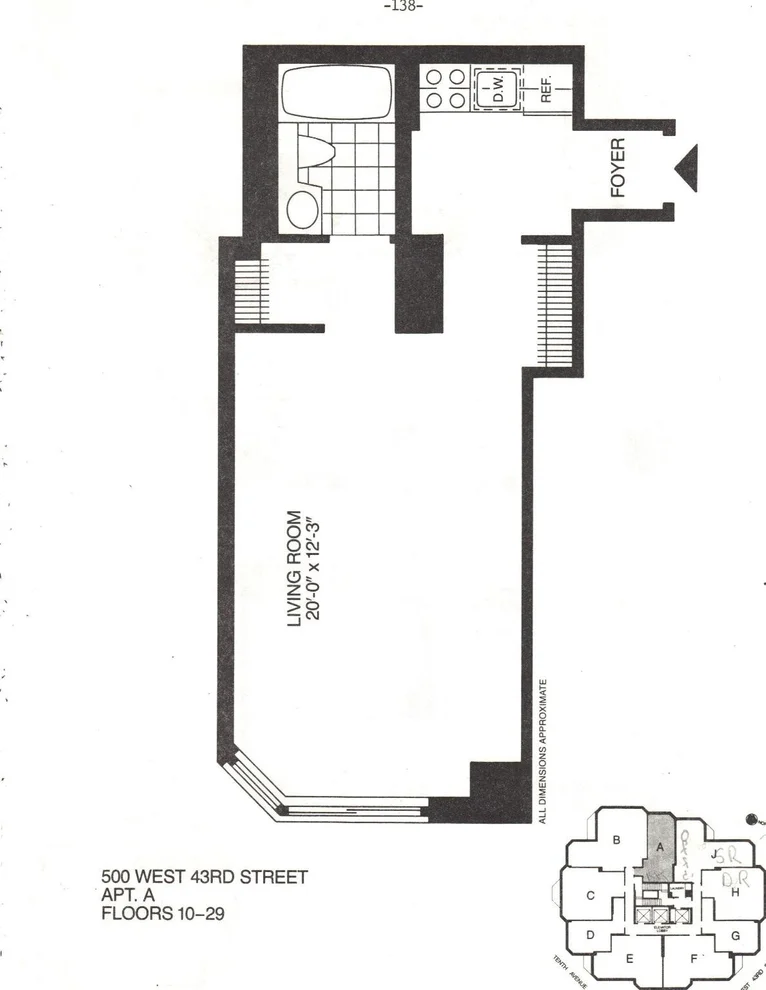 Unit for sale at 500 W 43rd Street, Manhattan, NY 10036