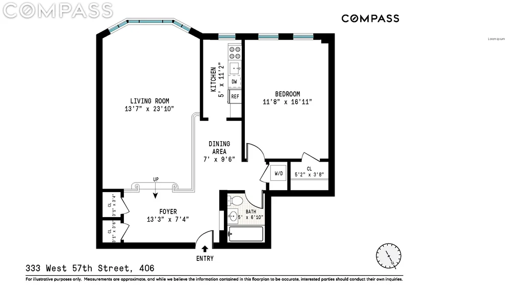 Unit for sale at 333 W 57th Street, Manhattan, NY 10019