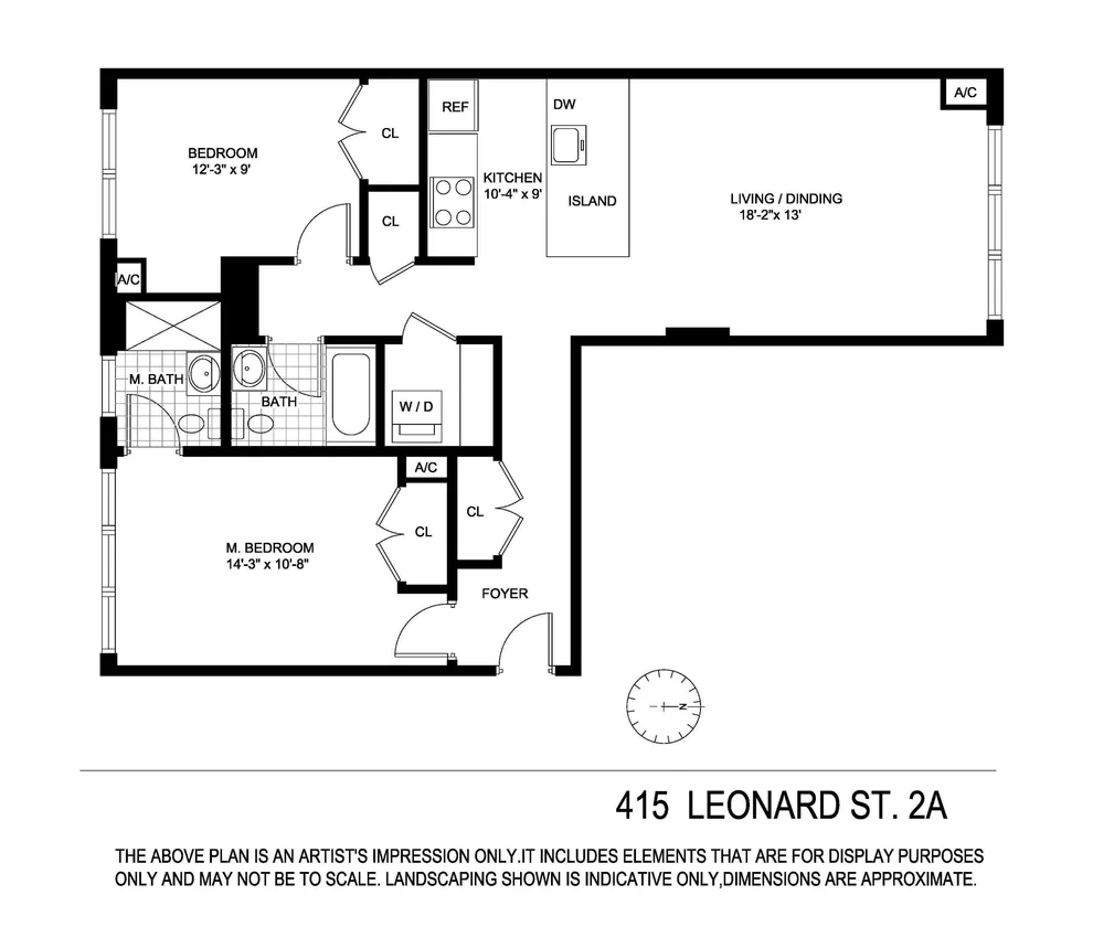 Unit for sale at 415 Leonard Street, Brooklyn, NY 11222