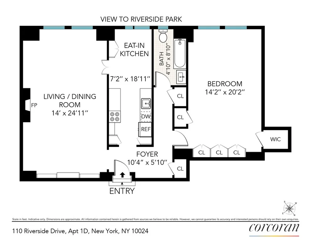 Unit for sale at 110 RIVERSIDE Drive, Manhattan, NY 10024