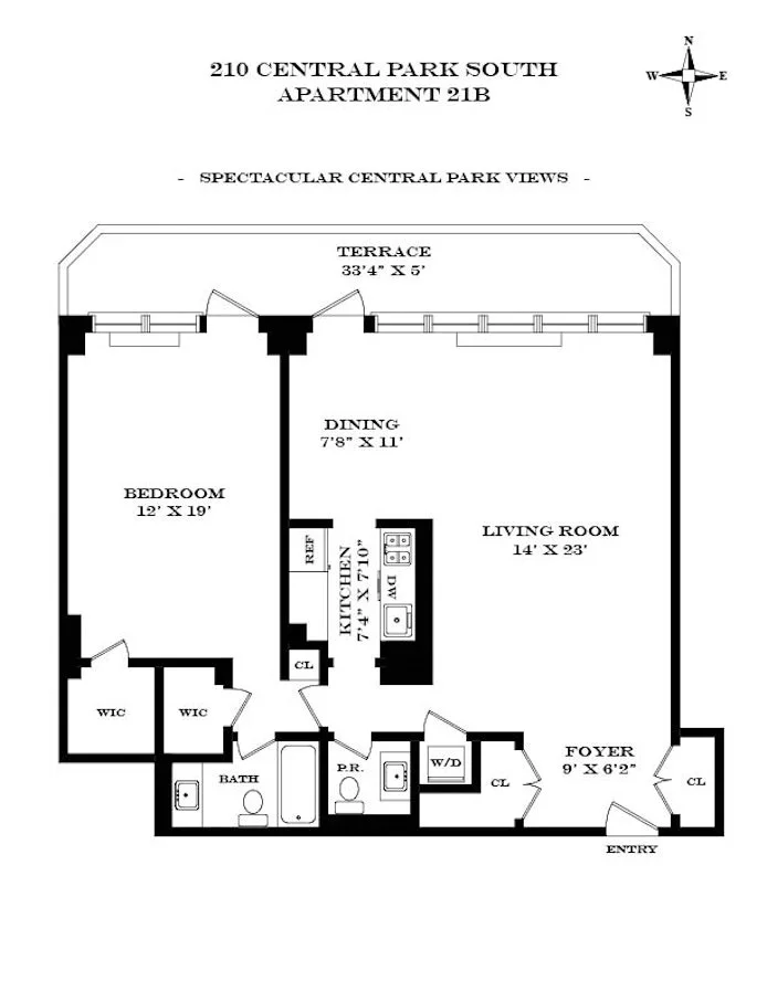 Unit for sale at 210 CENTRAL Park S, Manhattan, NY 10019