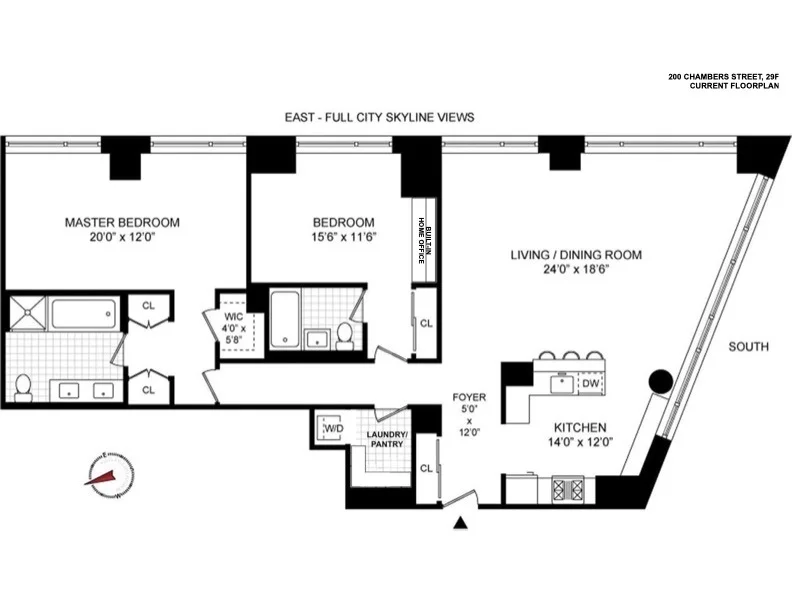 Unit for sale at 200 CHAMBERS Street, Manhattan, NY 10007