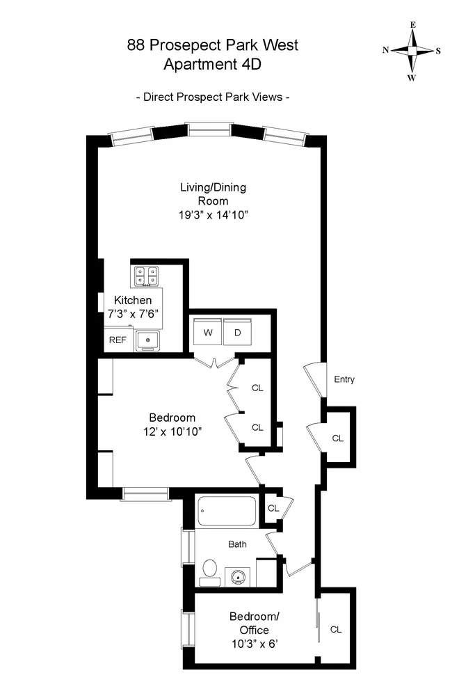 Unit for sale at 88 PROSPECT Park W, Brooklyn, NY 11215