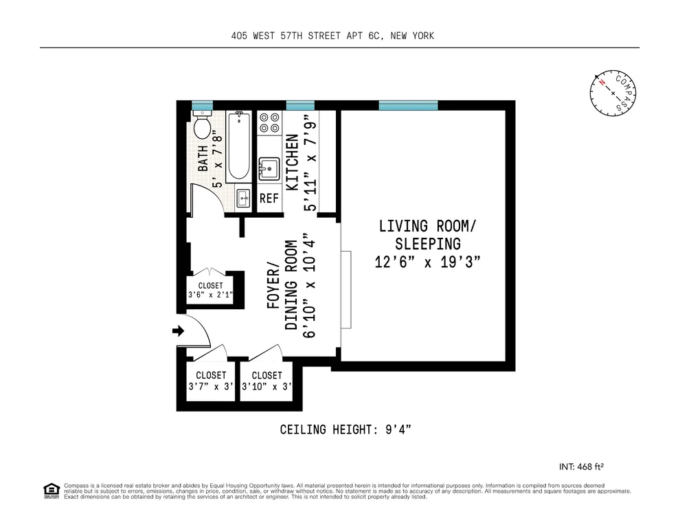 Unit for sale at 405 W 57th Street, Manhattan, NY 10019