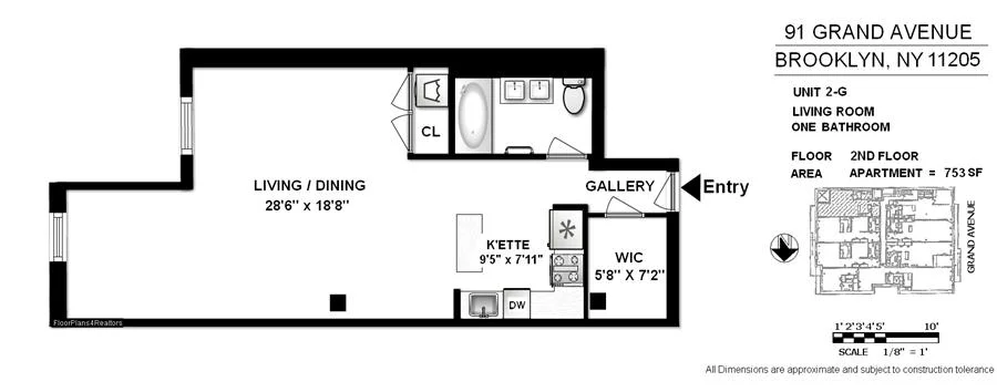 Unit for sale at 91 Grand Avenue, Brooklyn, NY 11205