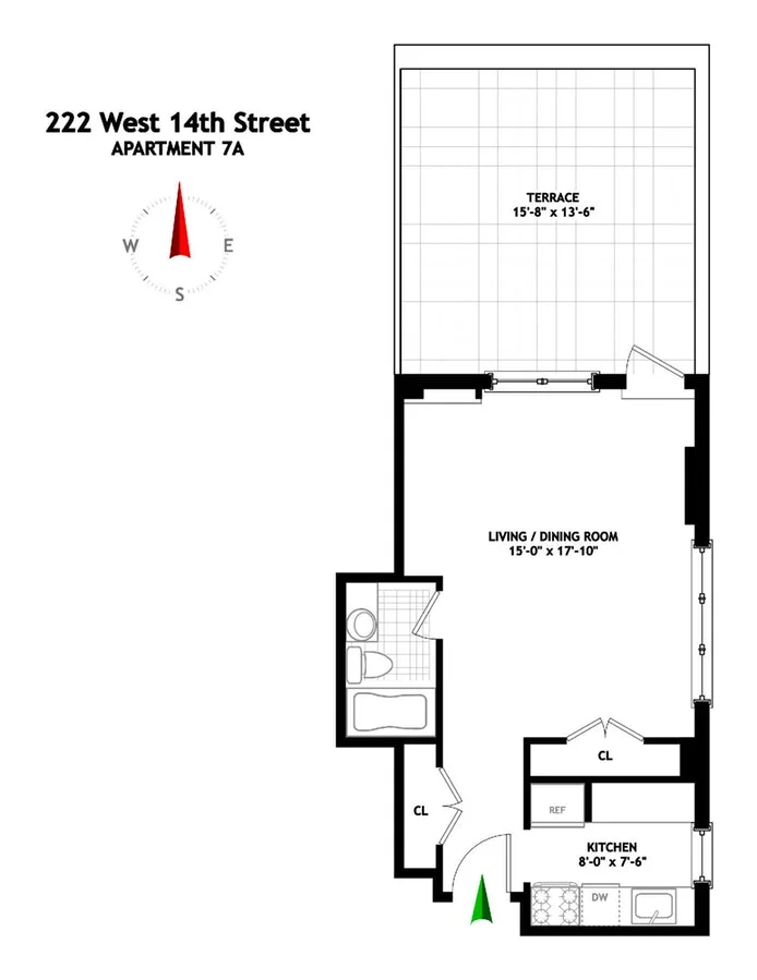 Unit for sale at 222 W 14TH Street, Manhattan, NY 10011