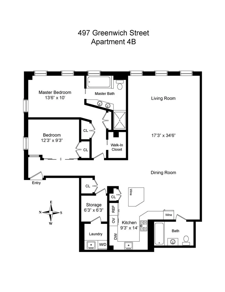 Unit for sale at 497 Greenwich Street, Manhattan, NY 10013