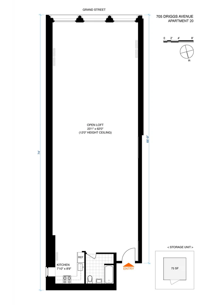Unit for sale at 705 DRIGGS Avenue, Brooklyn, NY 11211