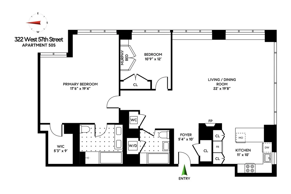 Unit for sale at 322 W 57th Street, Manhattan, NY 10019