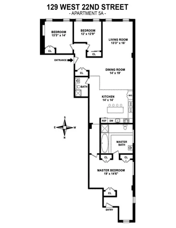 Unit for sale at 129 W 22ND Street, Manhattan, NY 10011
