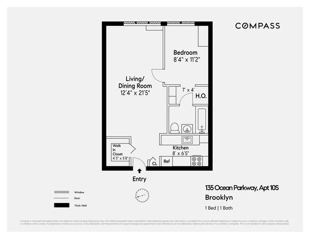Unit for sale at 135 Ocean Parkway, Brooklyn, NY 11218