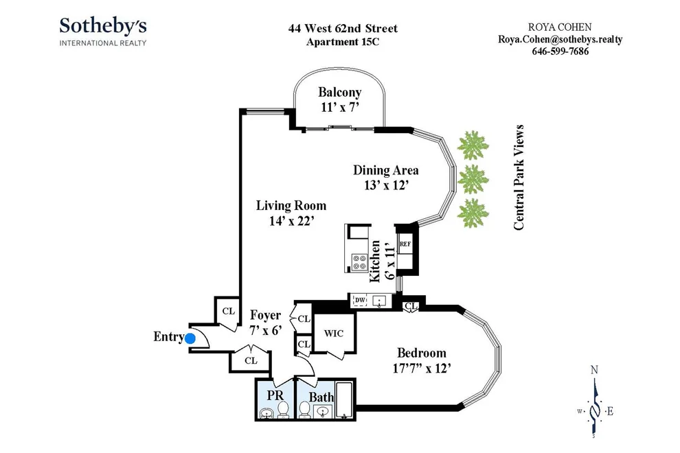Unit for sale at 44 W 62nd Street, Manhattan, NY 10023