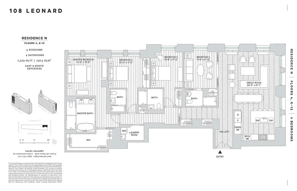 Unit for sale at 108 LEONARD Street, Manhattan, NY 10013