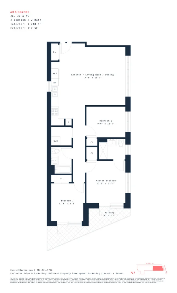 Unit for sale at 52 CONVENT Avenue, Manhattan, NY 10027