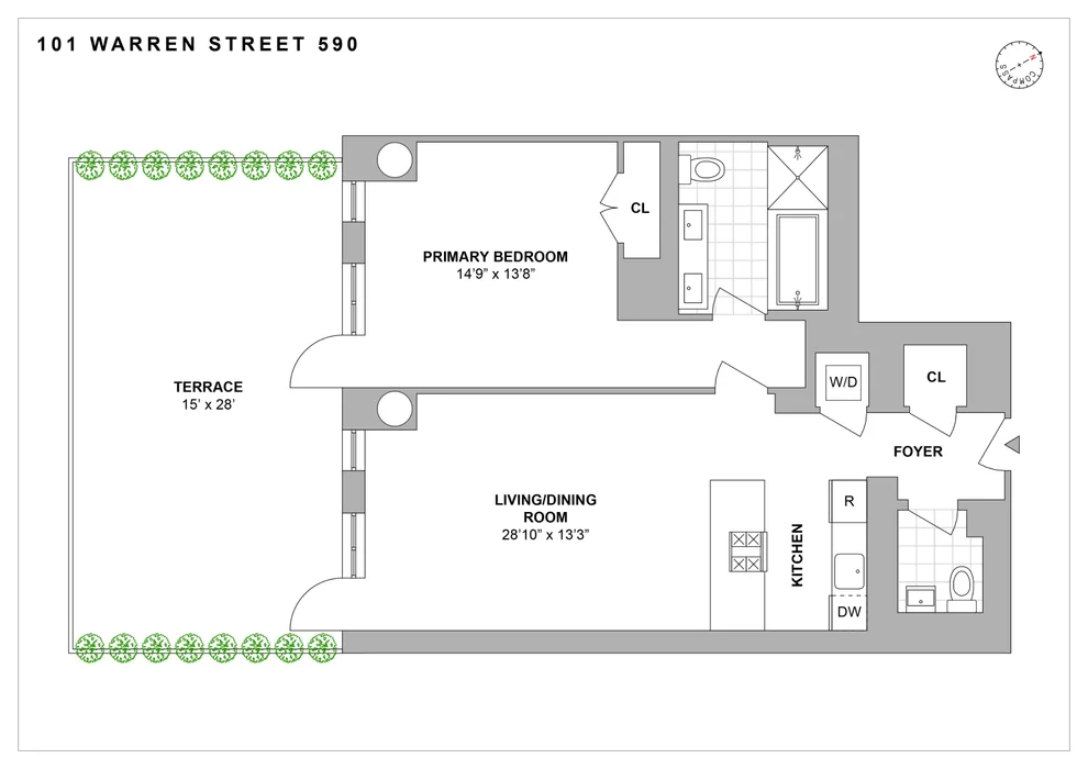 Unit for sale at 101 Warren Street, Manhattan, NY 10007