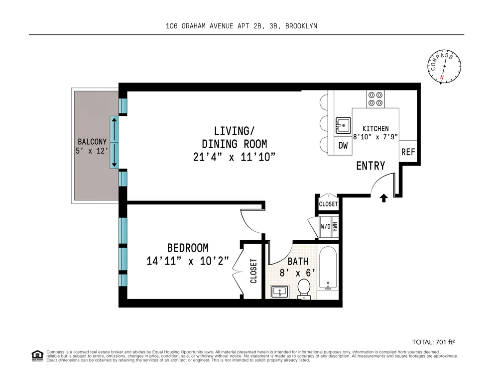 Unit for sale at 106 Graham Avenue, Brooklyn, NY 11206