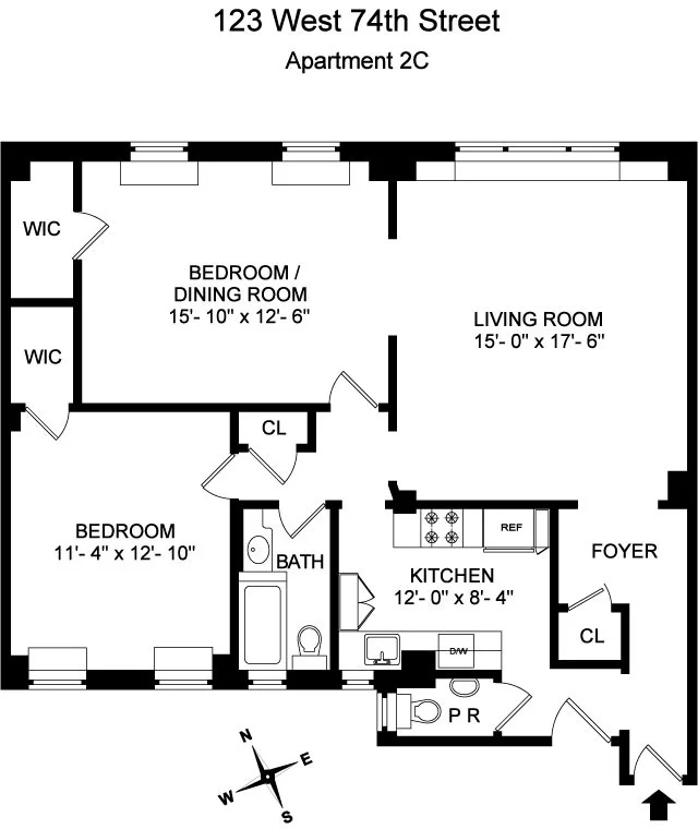 Unit for sale at 123 W 74TH Street, Manhattan, NY 10023
