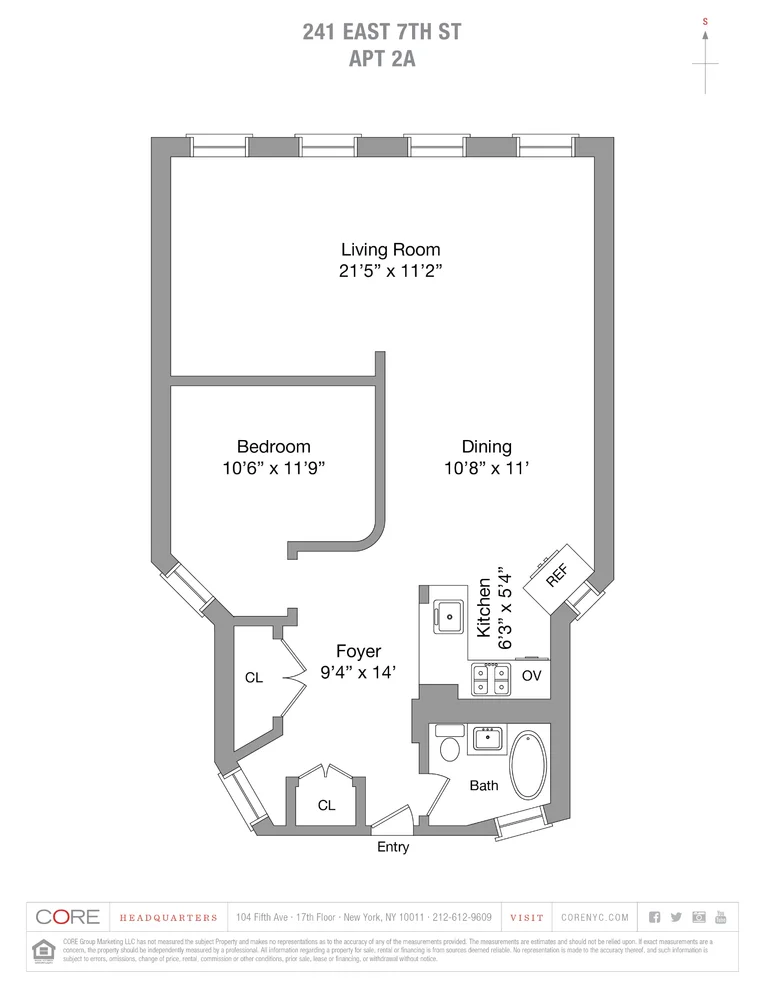 Unit for sale at 241 E 7TH Street, Manhattan, NY 10009