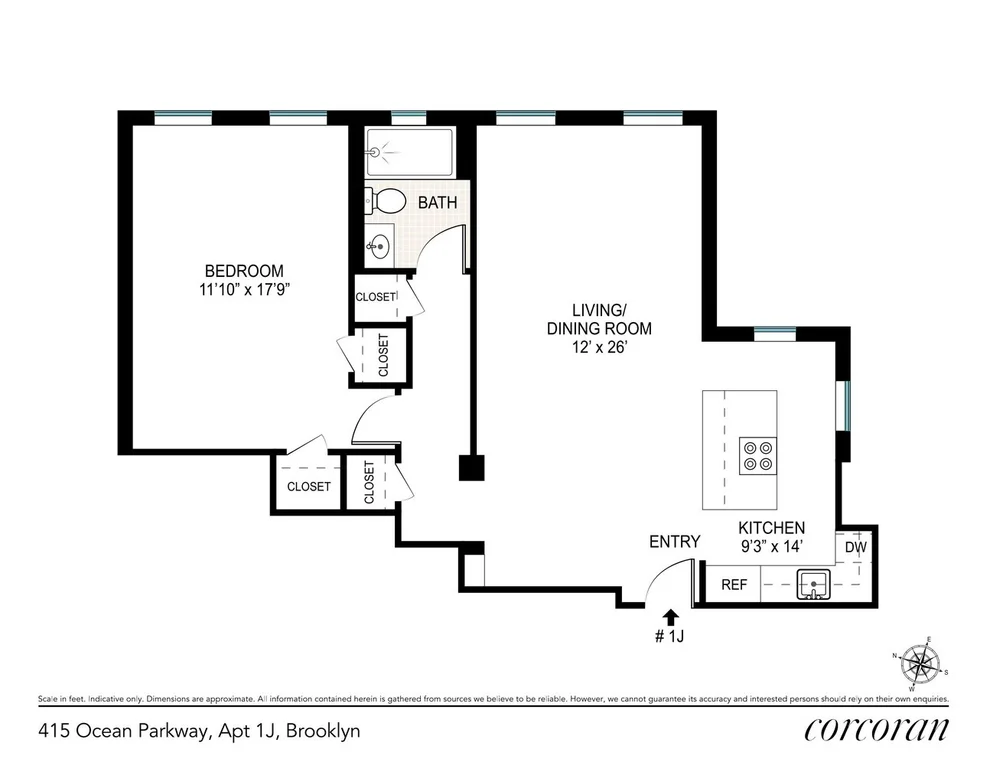 Unit for sale at 415 OCEAN Parkway, Brooklyn, NY 11218