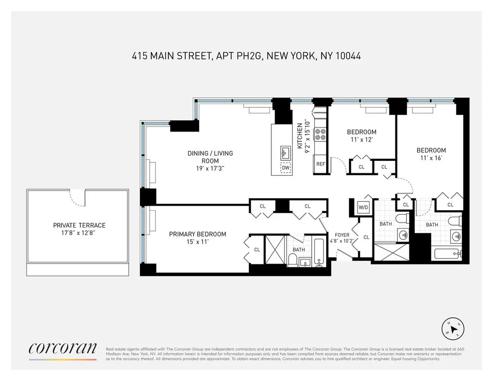Unit for sale at 415 MAIN Street, Manhattan, NY 10044