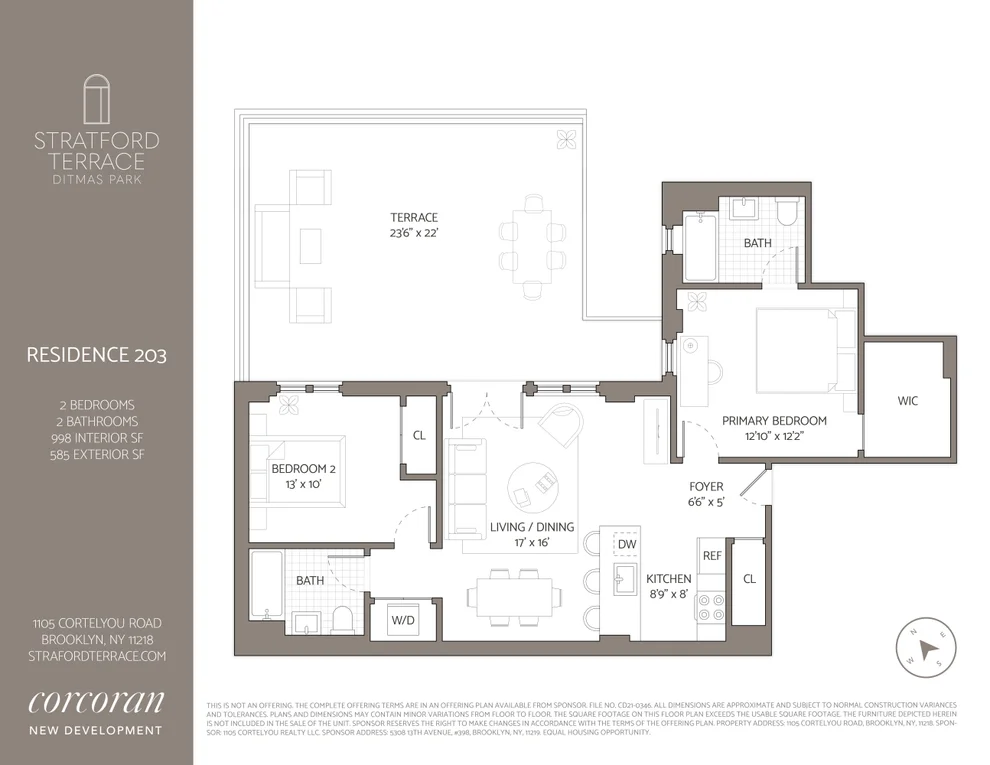 Unit for sale at 1105 CORTELYOU Road, Brooklyn, NY 11218