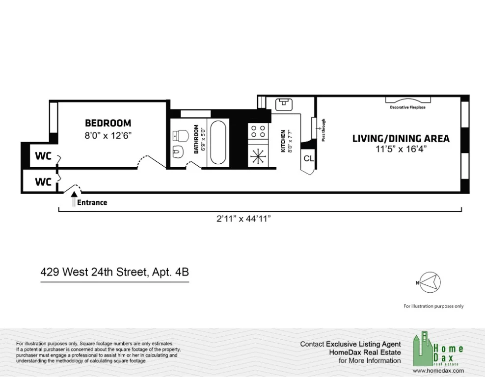Unit for sale at 429 W 24th Street, Manhattan, NY 10011