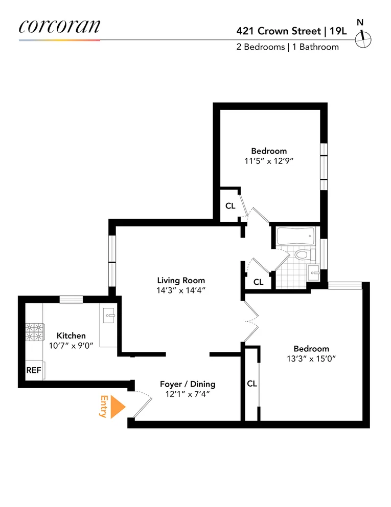 Unit for sale at 421 CROWN Street, Brooklyn, NY 11213
