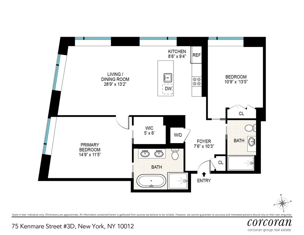 Unit for sale at 75 KENMARE Street, Manhattan, NY 10012