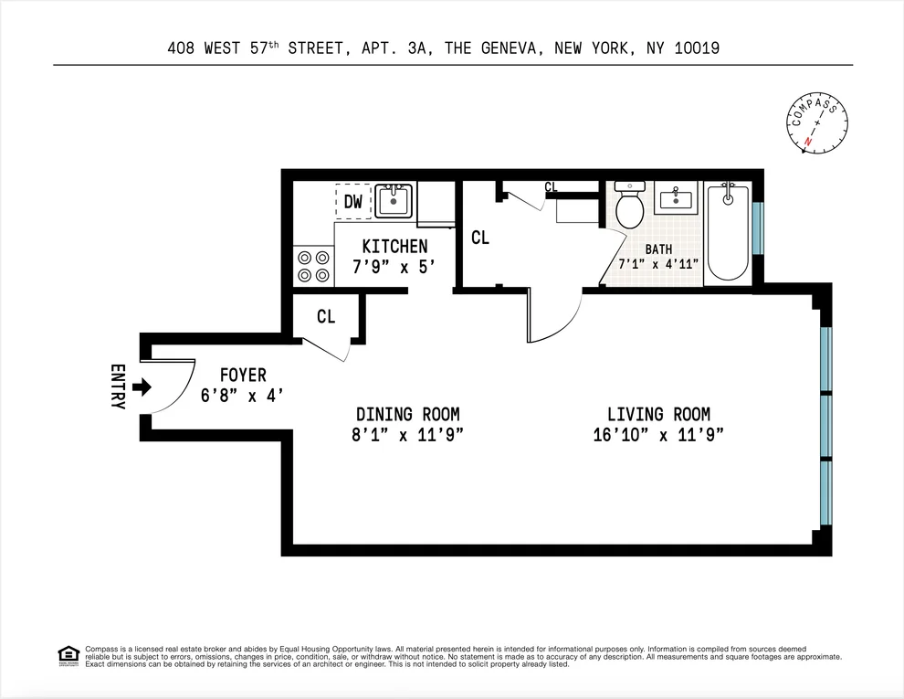 Unit for sale at 408 W 57th Street, Manhattan, NY 10019