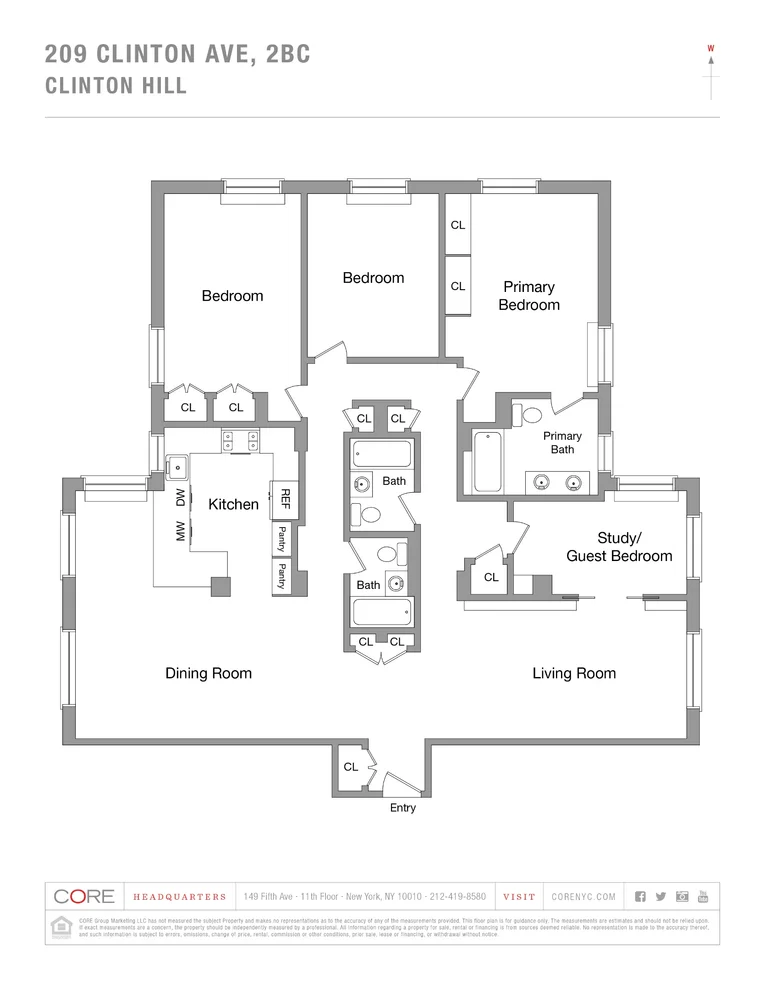 Unit for sale at 209 CLINTON Avenue, Brooklyn, NY 11205