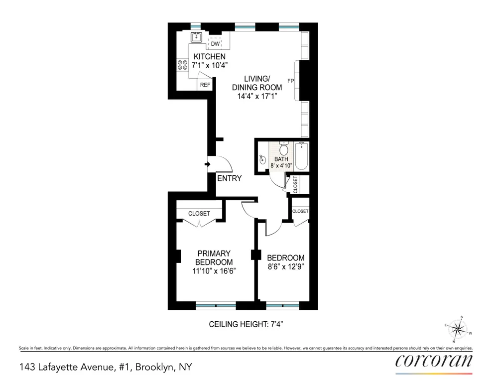 Unit for sale at 143 LAFAYETTE Avenue, Brooklyn, NY 11238