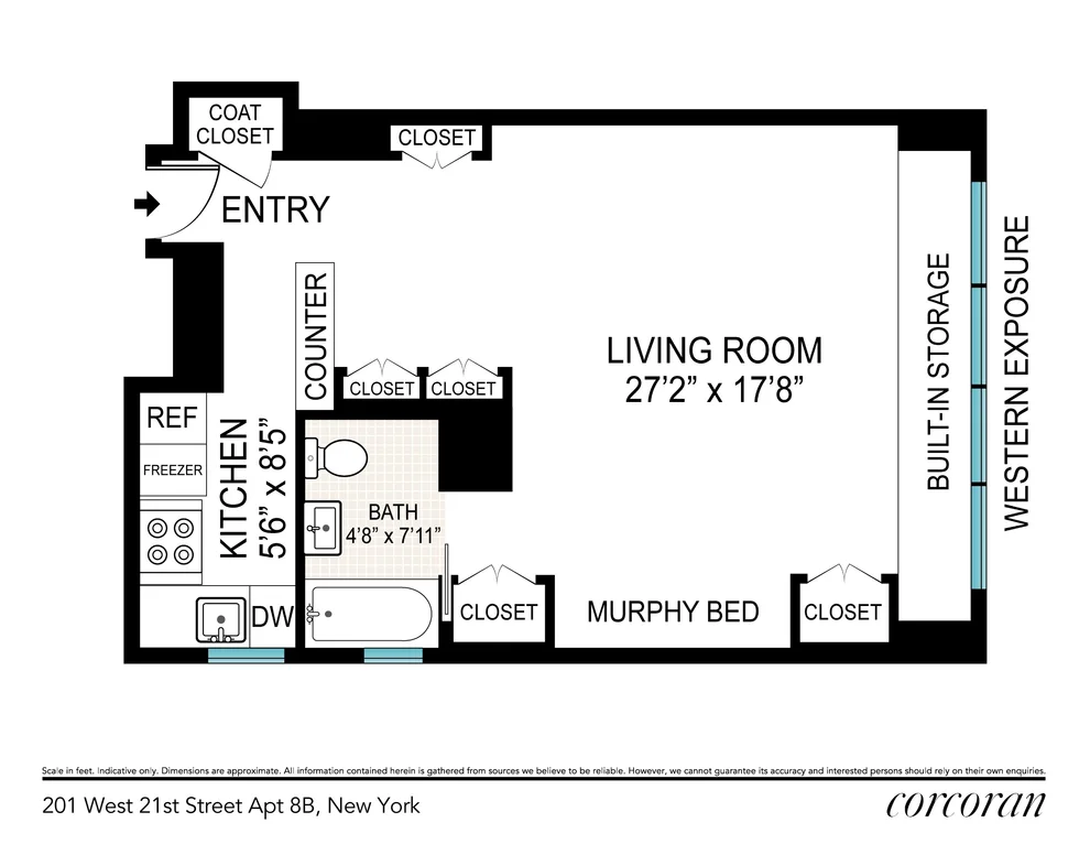 Unit for sale at 201 W 21ST Street, Manhattan, NY 10011