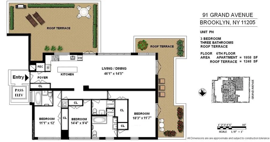Unit for sale at 91 Grand Avenue, Brooklyn, NY 11205