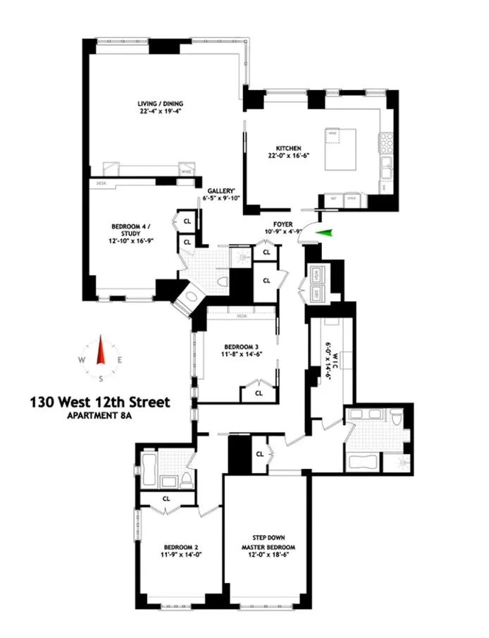 Unit for sale at 130 W 12TH Street, Manhattan, NY 10011