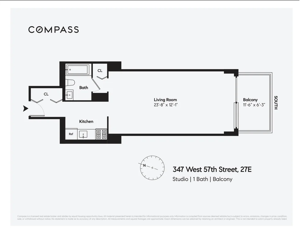 Unit for sale at 347 W 57th Street, Manhattan, NY 10019