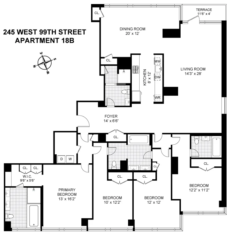 Unit for sale at 245 W 99TH Street, Manhattan, NY 10025