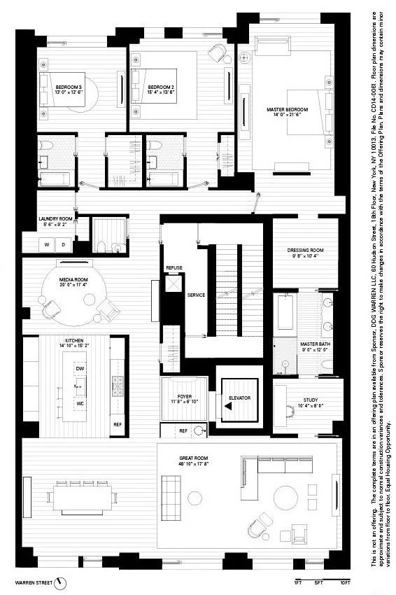Unit for sale at 12 Warren Street, Manhattan, NY 10007