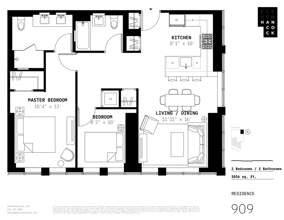 Unit for sale at 11 HANCOCK Place, Manhattan, NY 10027