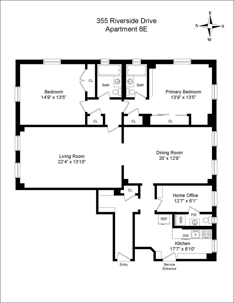Unit for sale at 355 RIVERSIDE Drive, Manhattan, NY 10025