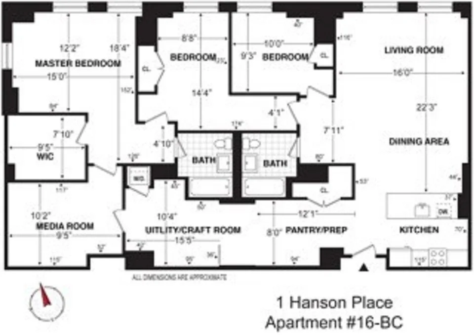 Unit for sale at 1 Hanson Place, Brooklyn, NY 11217
