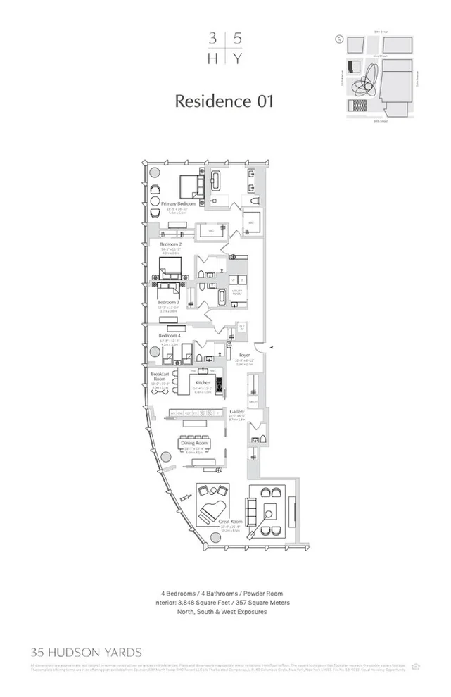 Unit for sale at 35 HUDSON YARDS, Manhattan, NY 10001