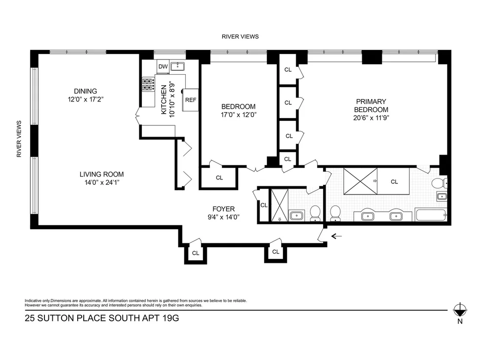 Unit for sale at 25 SUTTON Place S, Manhattan, NY 10022