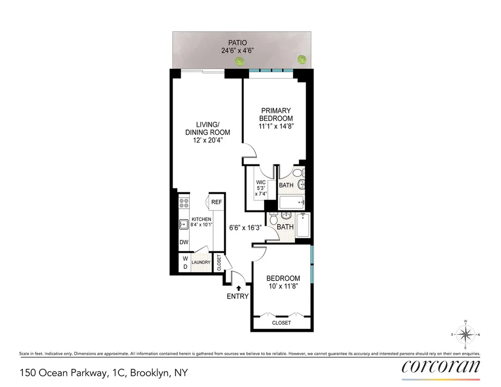 Unit for sale at 150 OCEAN Parkway, Brooklyn, NY 11218