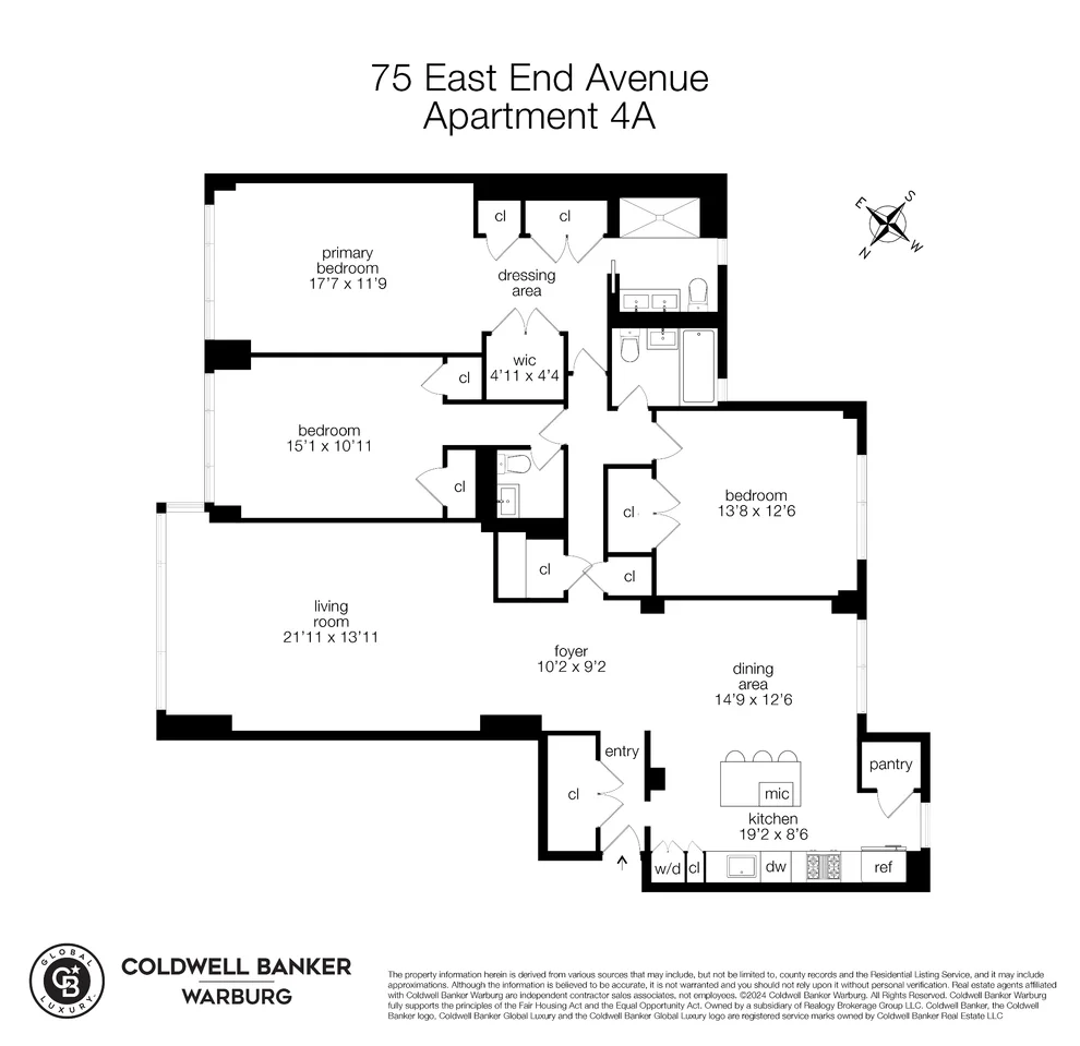 Unit for sale at 75 E End Avenue, Manhattan, NY 10028